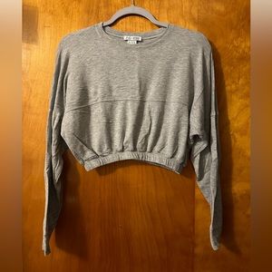 FIVE x Lindsay Arnold Grey Cropped Long Sleeve